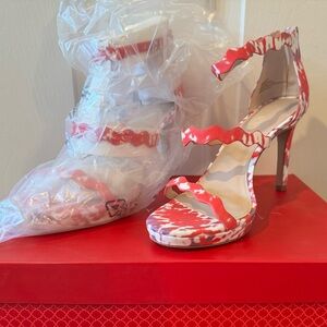 Kelly & Katie Pink Multi Tiedye Canvas sandals.